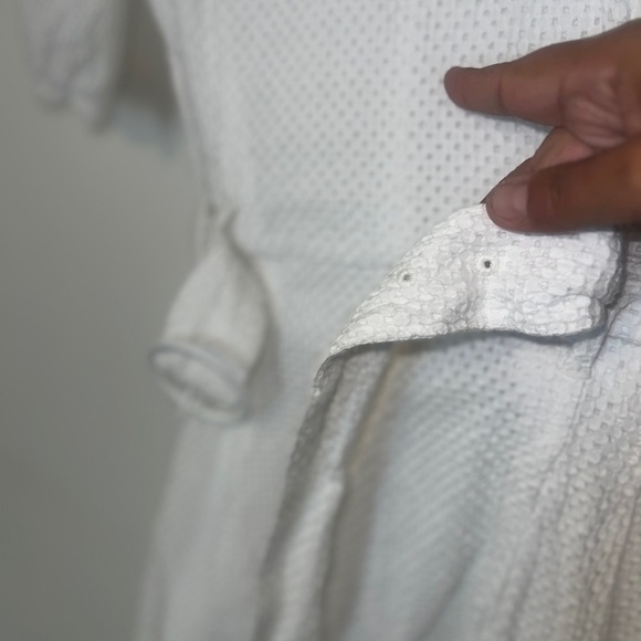 Club Monaco Womens Belted Puff Sleeve Eyelet Romper White size 4 - Bride/party - Picture 14 of 14